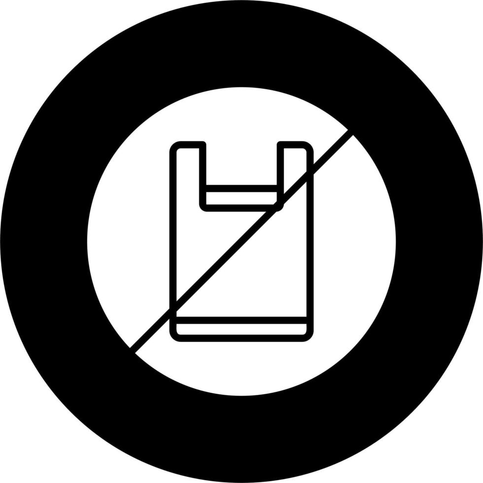 No Plastic Bags Vector Icon