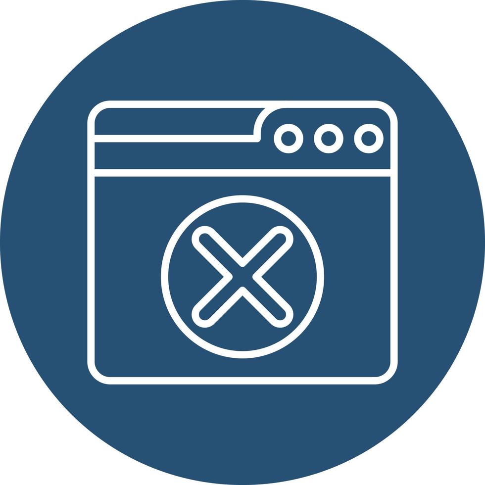 Web Delete Account Vector Icon
