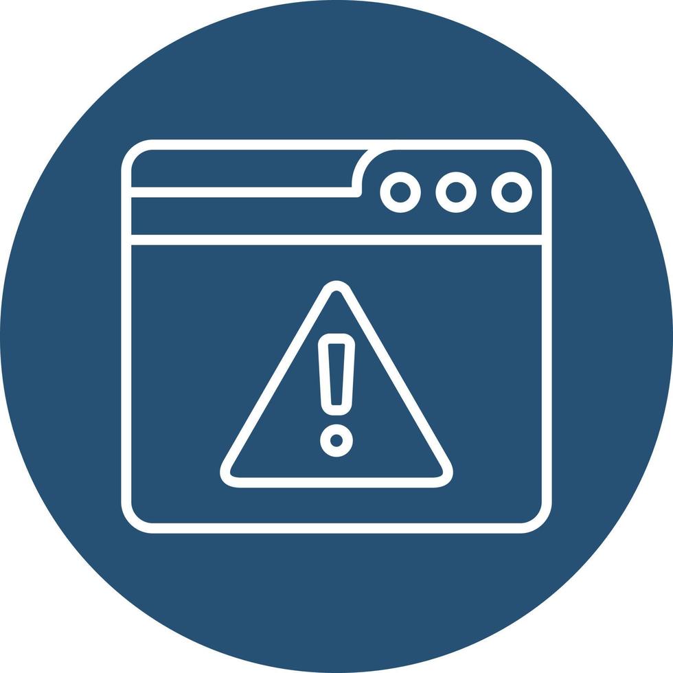 Web Alert Vector Icon