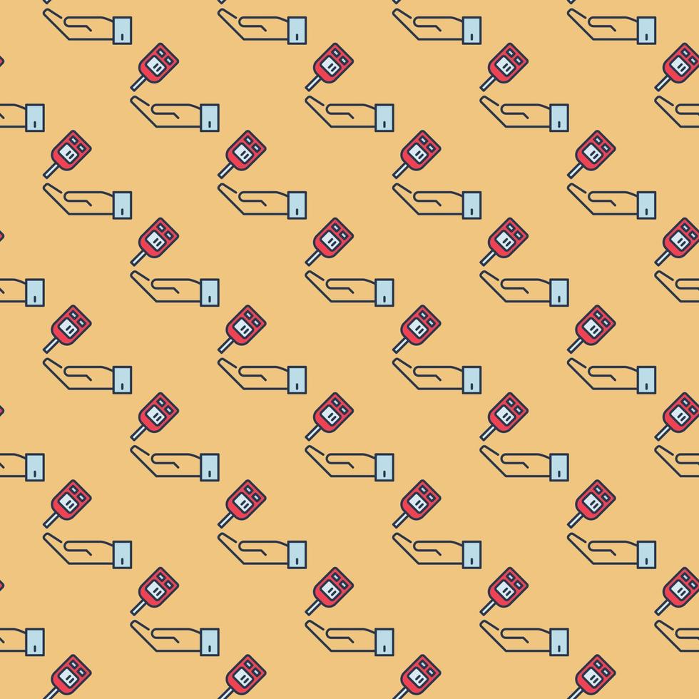 Glucometer and Hand vector colored seamless pattern
