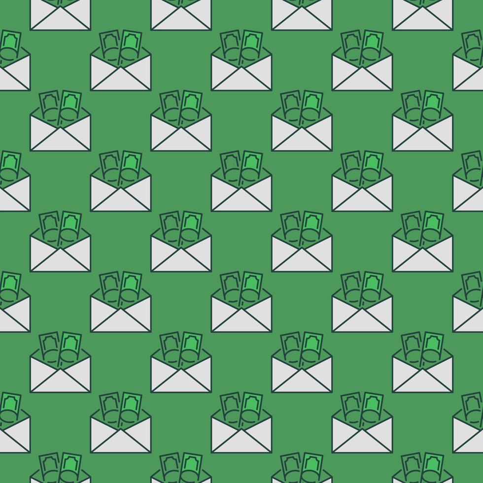Envelope with Cash Money vector Corruption colored seamless pattern