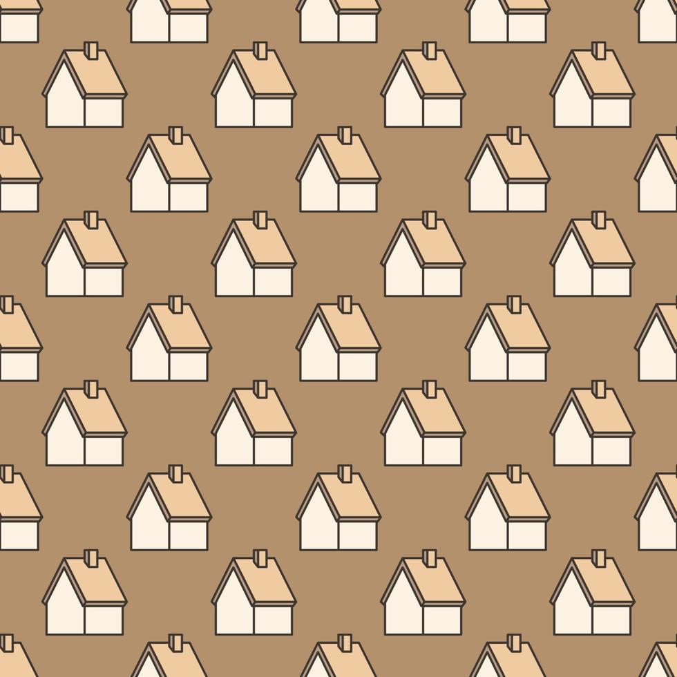 House vector Home concept colored seamless pattern or background