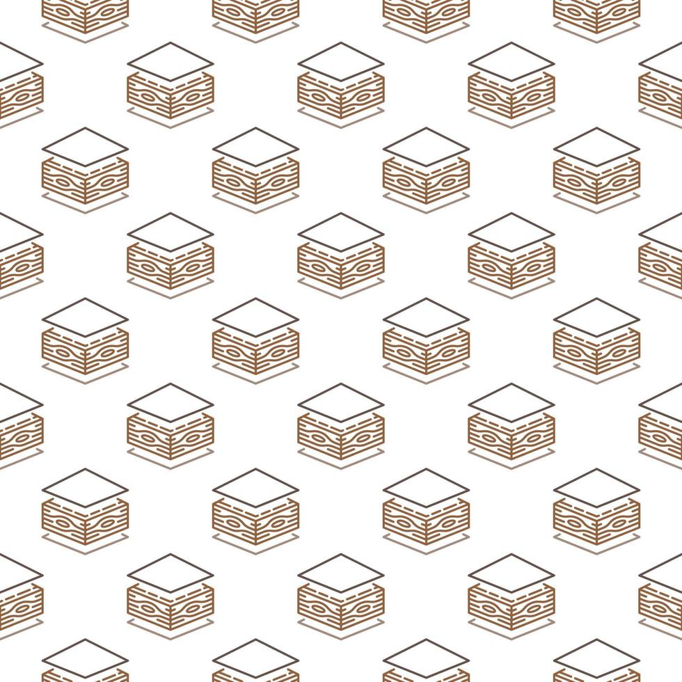 Roof Tiles vector seamless pattern in outline style