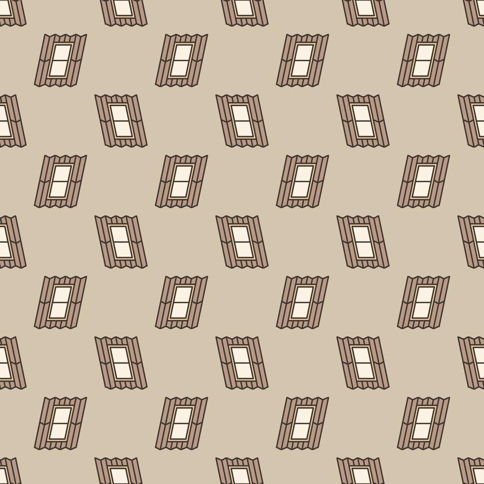 Skylight or Roof Window vector colored seamless pattern