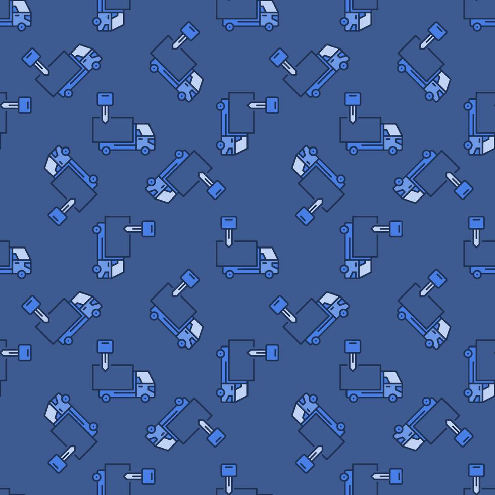 Truck Hire vector Freight Transport Rental blue seamless pattern