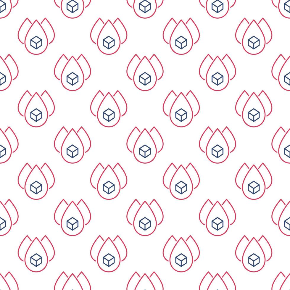 Sugar in Blood vector concept outline seamless pattern