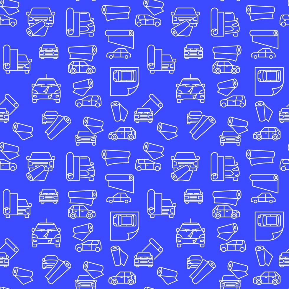 Car Wrapping vector seamless pattern with blue background