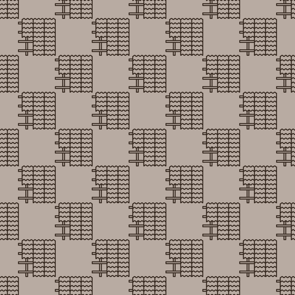 Roof Installation vector concept line seamless pattern