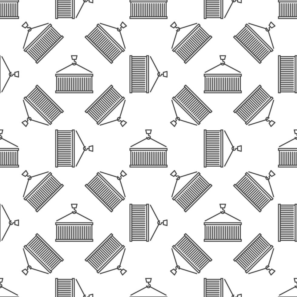Shipping Container vector Delivery concept minimal line seamless pattern
