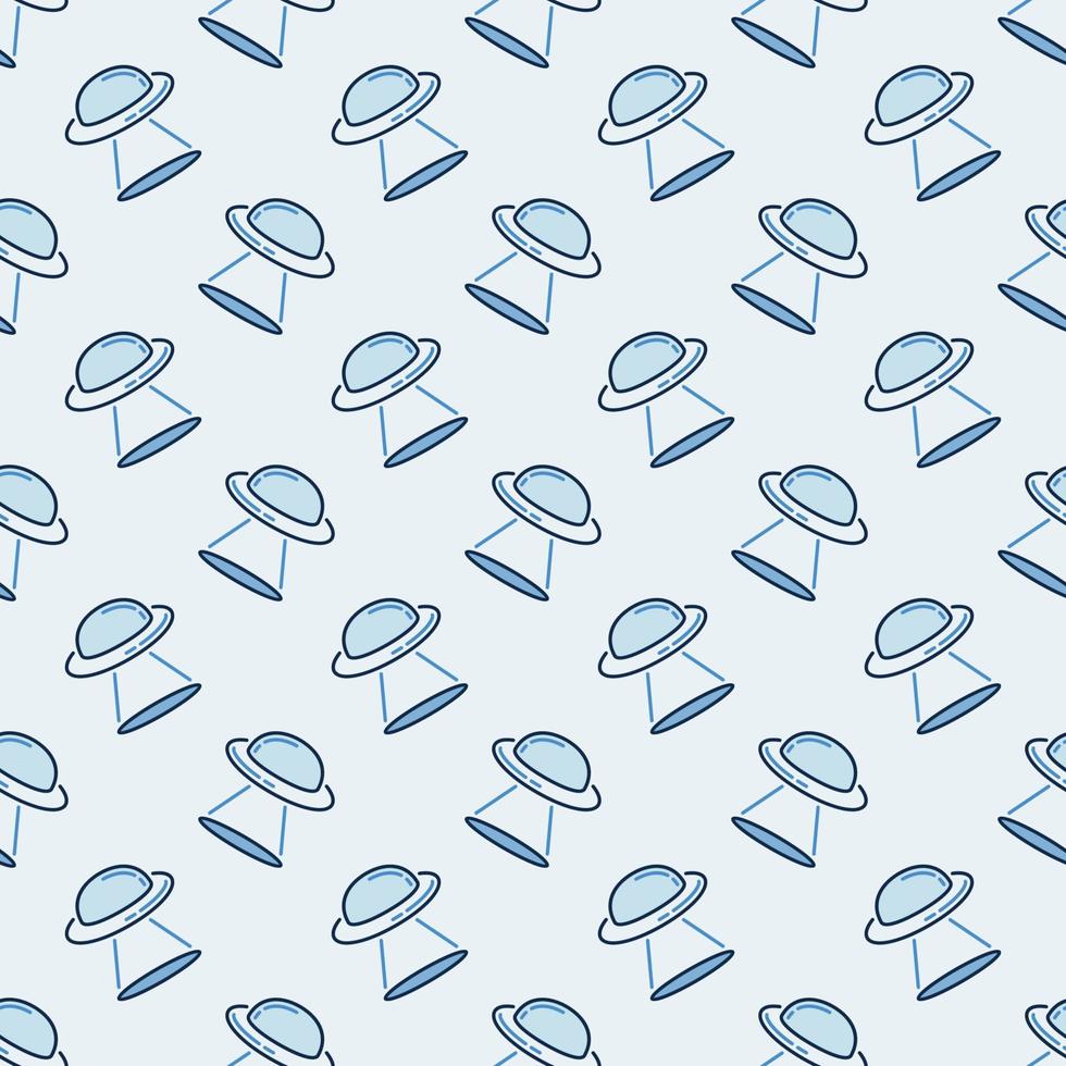 UFO Extraterrestrial Spacecraft vector concept creative seamless pattern