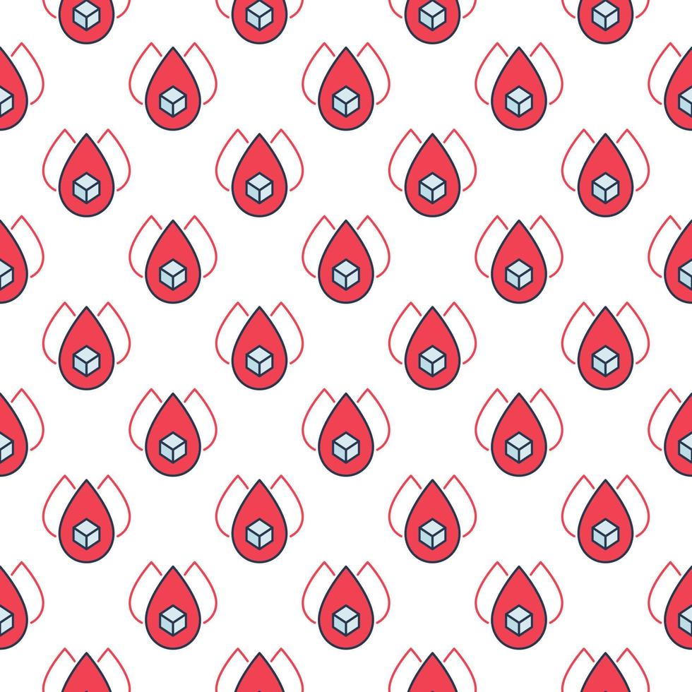 Glucose in Blood vector concept creative seamless pattern