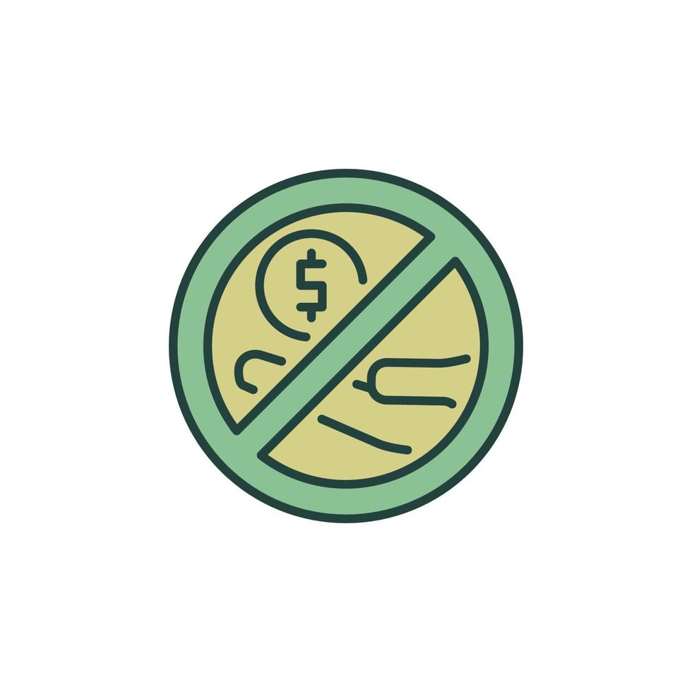 Anti Corruption vector concept colored icon or symbol