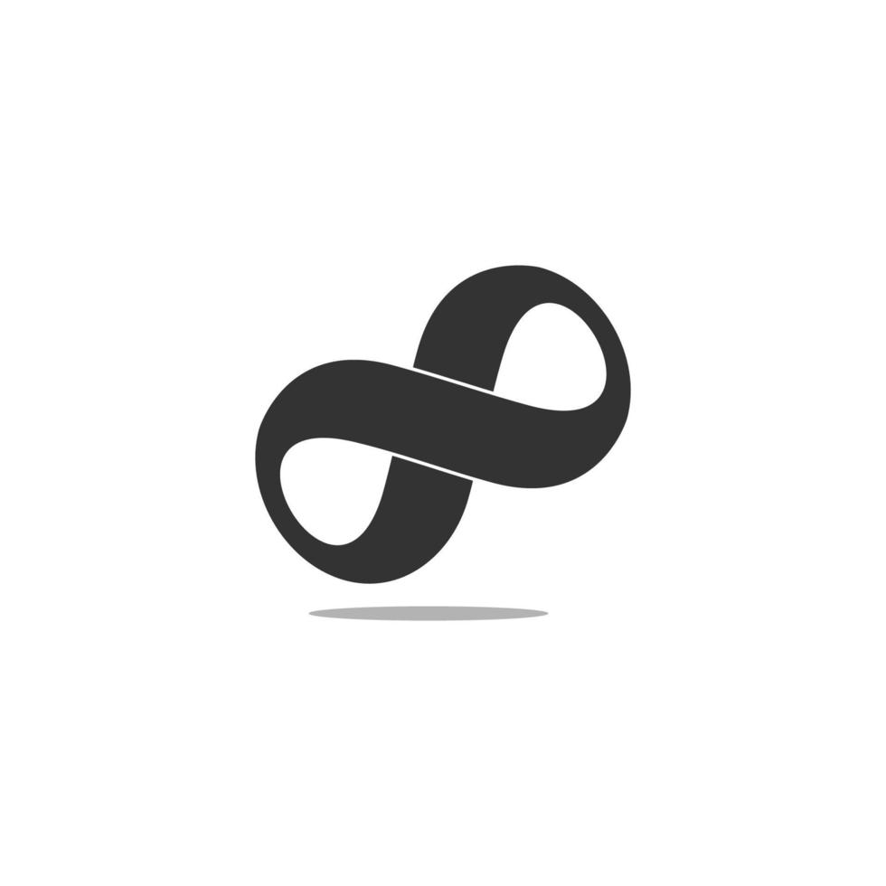 linked infinity ribbon motion curves design symbol logo vector