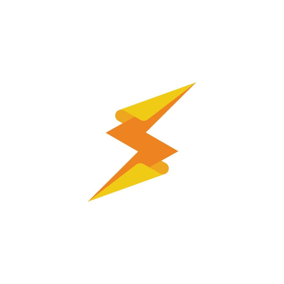 letter s thunder energy paper design logo vector