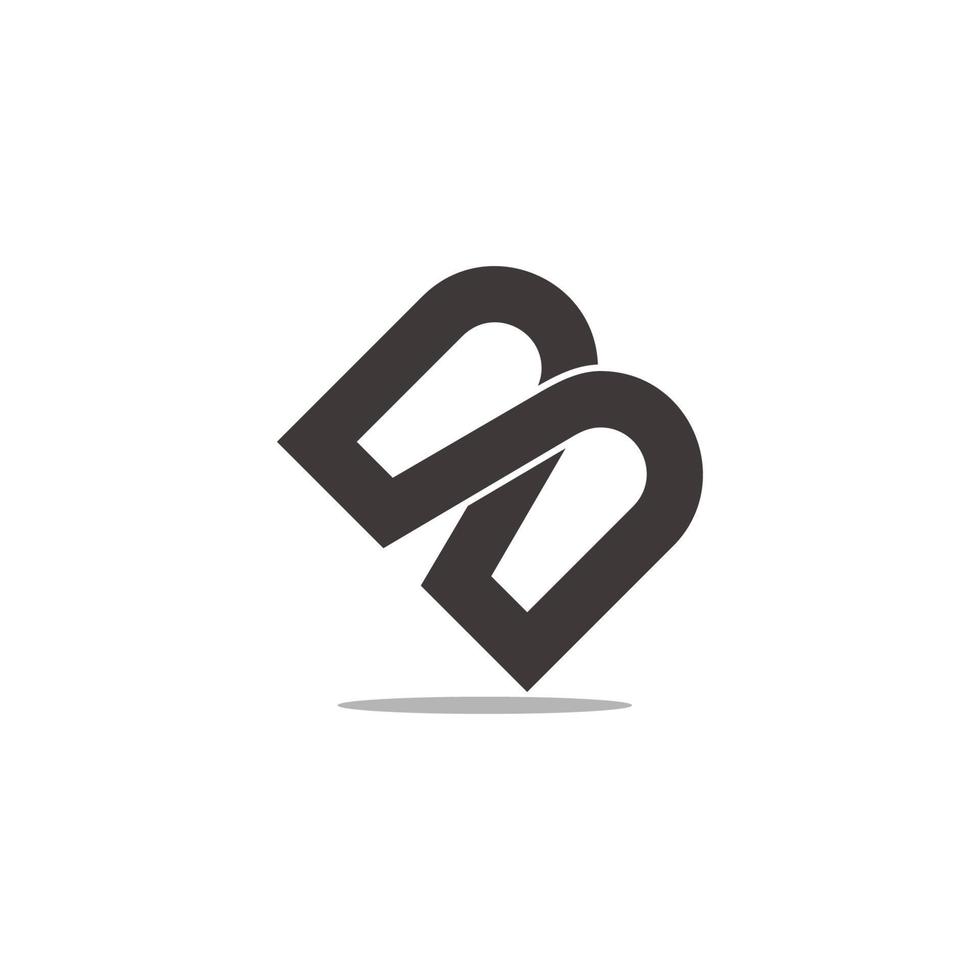 letter mb infinity lines overlap design logo vector