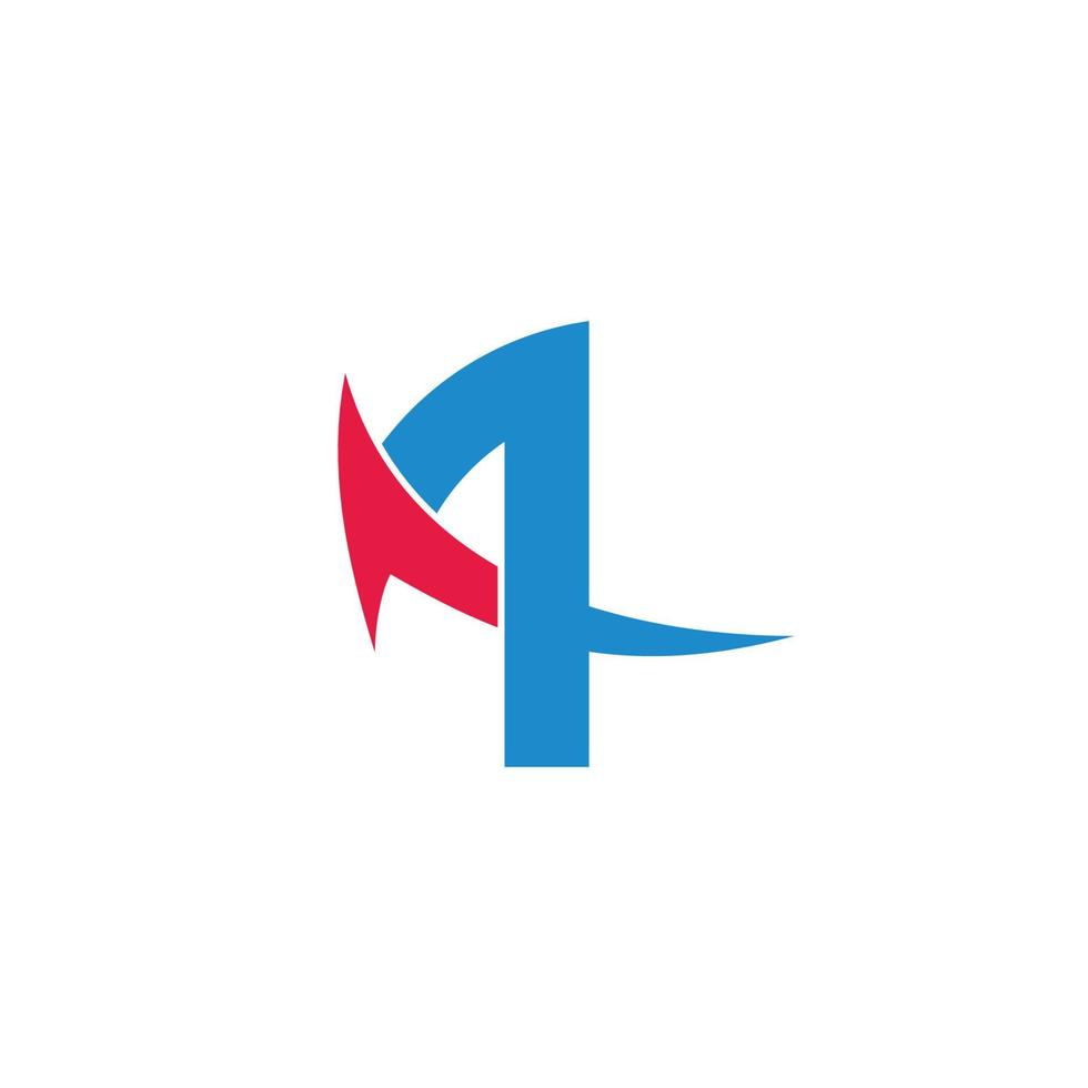 letter q abstract swoosh arrow overlap logo vector