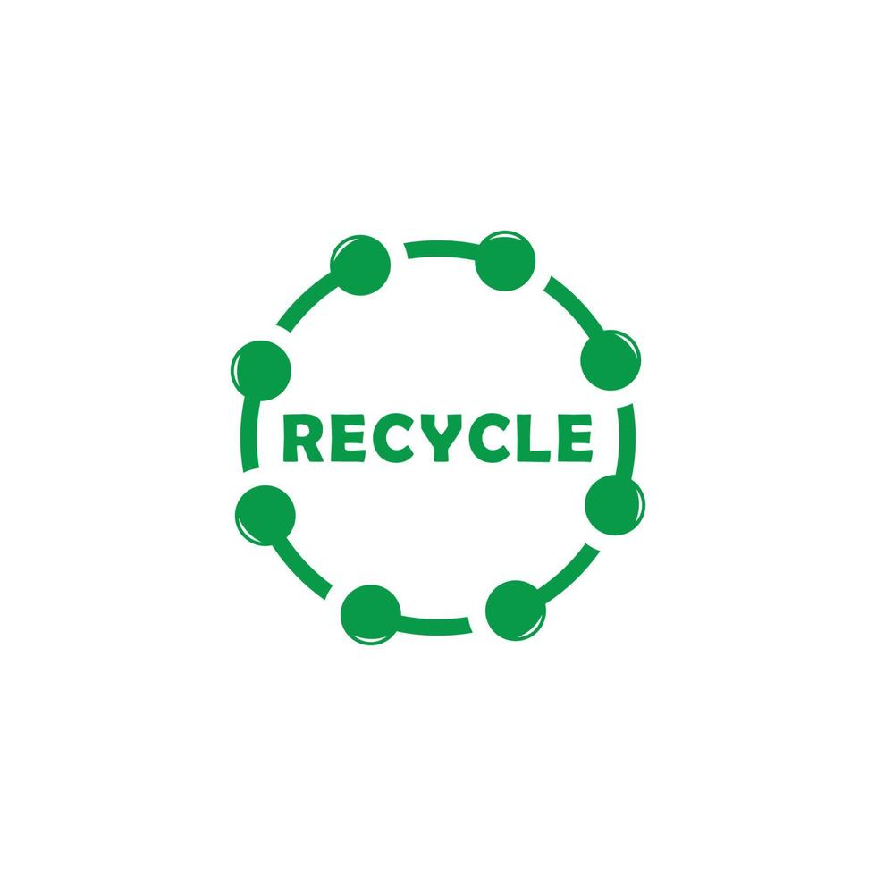 green motion circle arrows recycle symbol vector