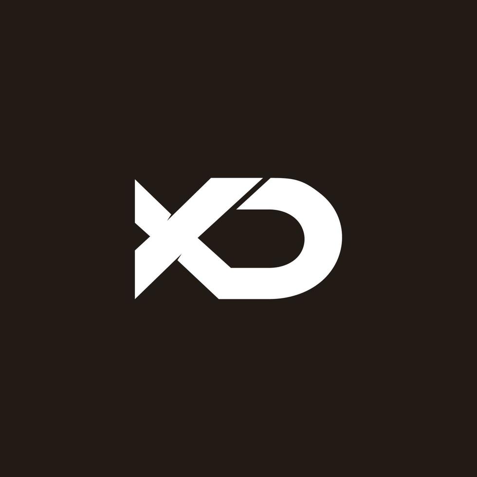 letter kd linked geometric logo vector