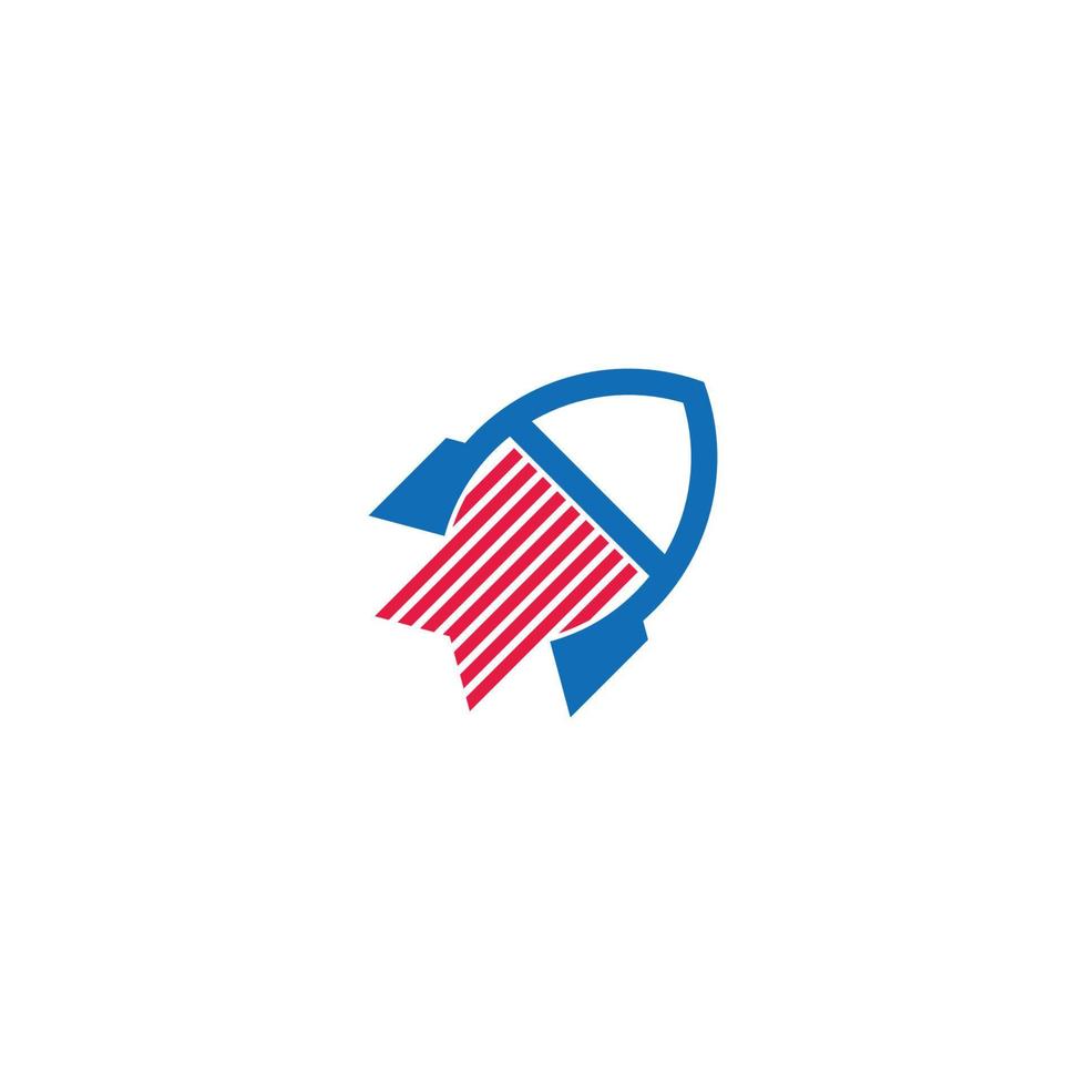 colorful atomic rocket motion logo vector