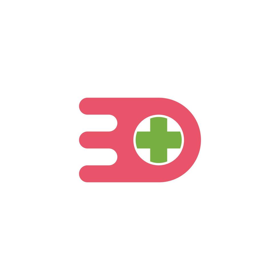 fast medical service symbol geometric design vector