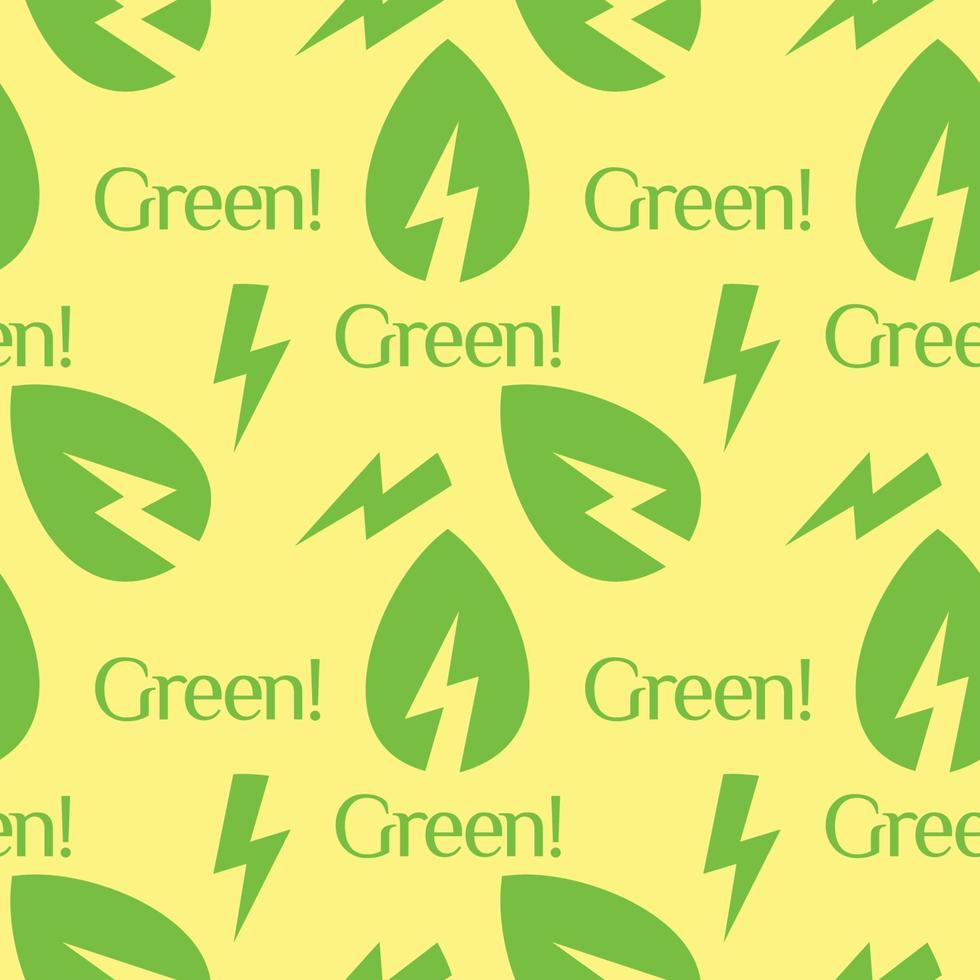 green leaf energy seamless background vector