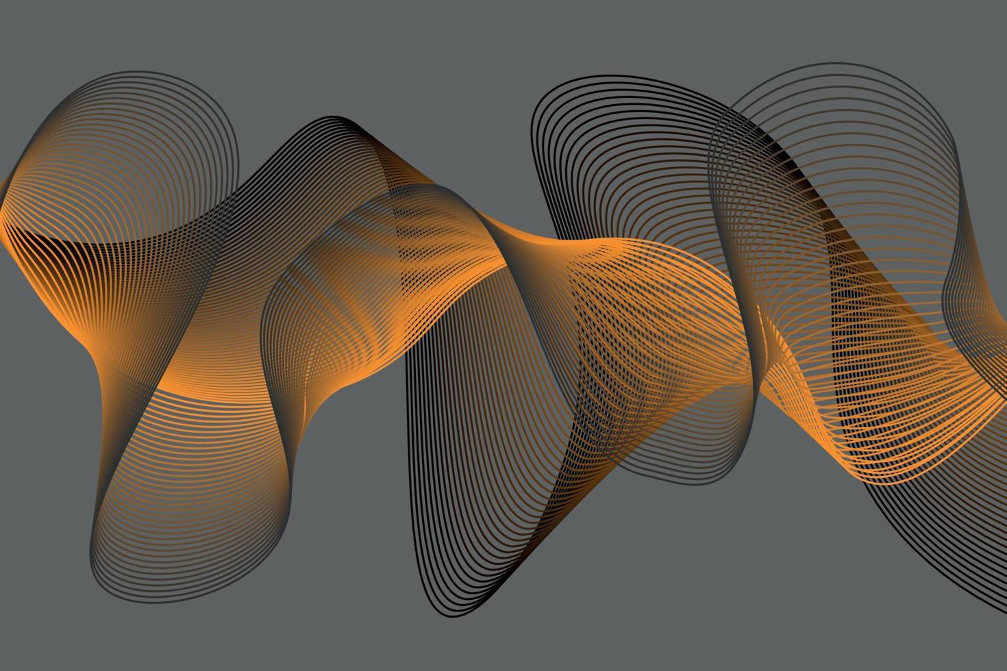 orange and black wave abstract background, suitable for landing page and computer desktop background. 3d vector