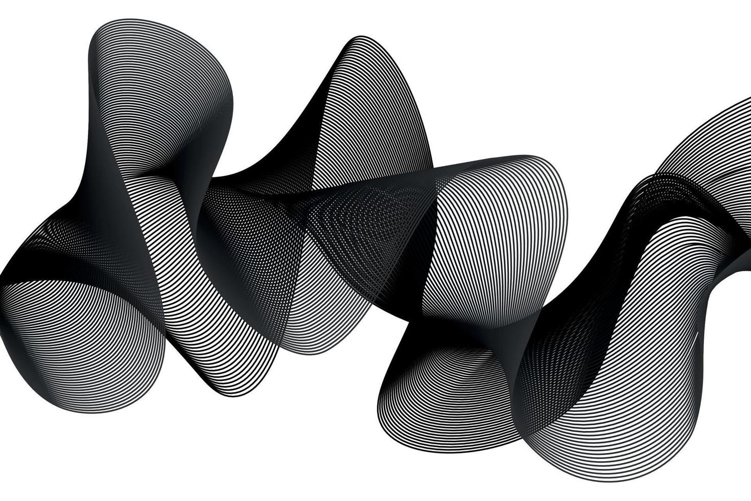 monochrome. white and black wave. abstract background, suitable for landing page and computer desktop background. 3d vector
