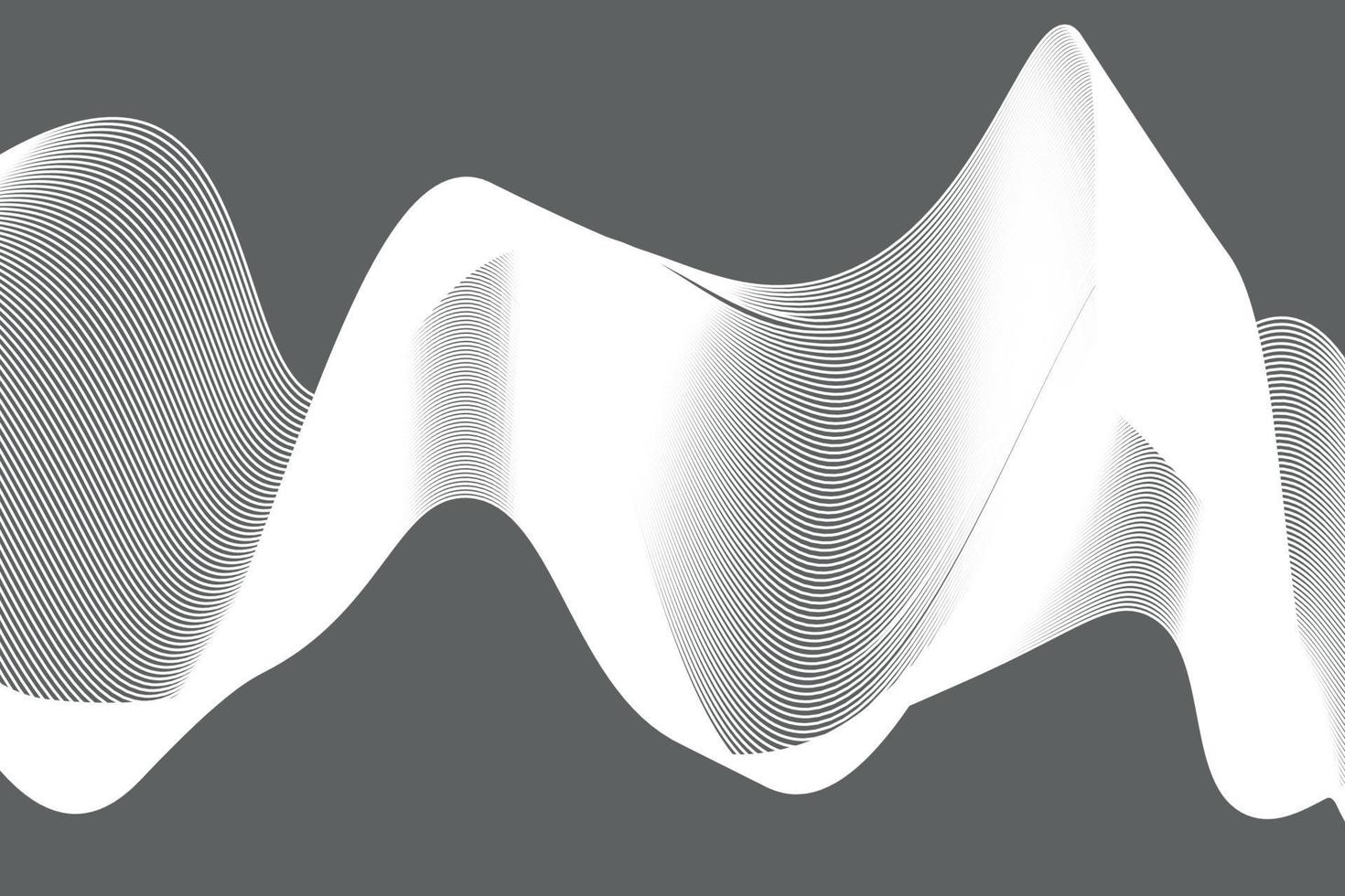 monochrome. white and balack wave. abstract background, suitable for landing page and computer desktop background. 3d vector
