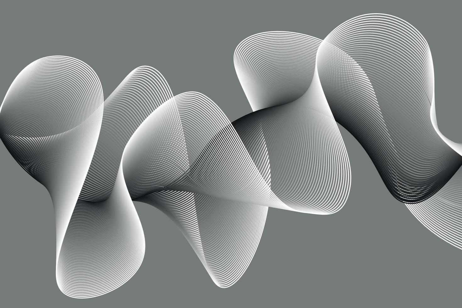monochrome. white and balack wave. abstract background, suitable for landing page and computer desktop background. 3d vector