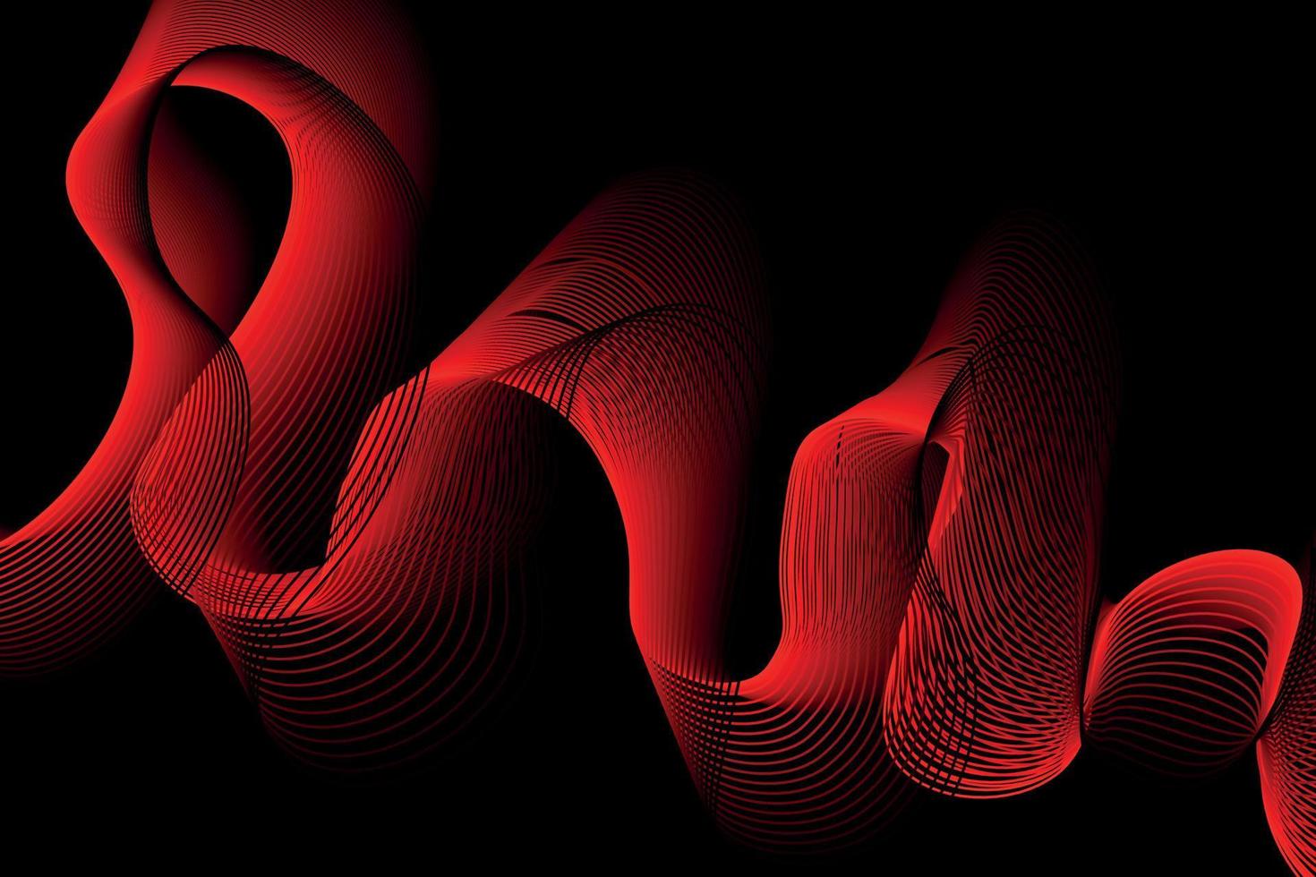 red and black wave abstract background, suitable for landing page and computer desktop background. 3d vector