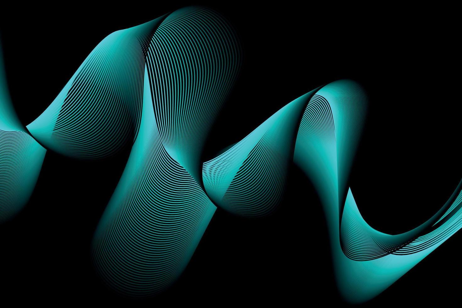 blue light and black lines. wave abstract background, suitable for landing page and computer desktop background. 3d vector