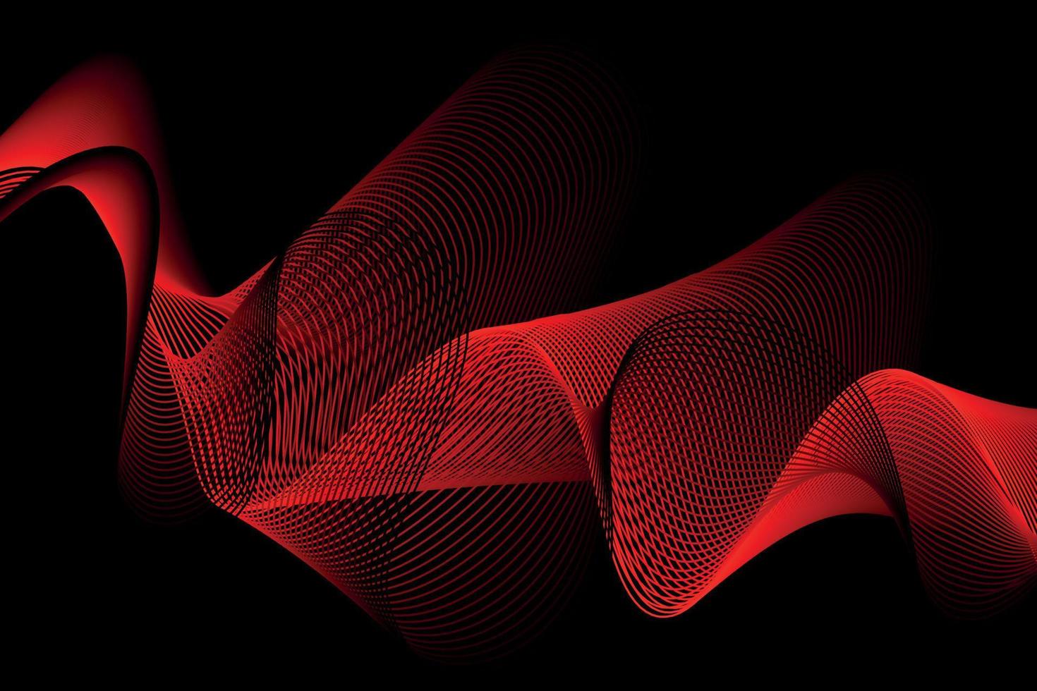 red and black wave abstract background, suitable for landing page and computer desktop background. 3d vector