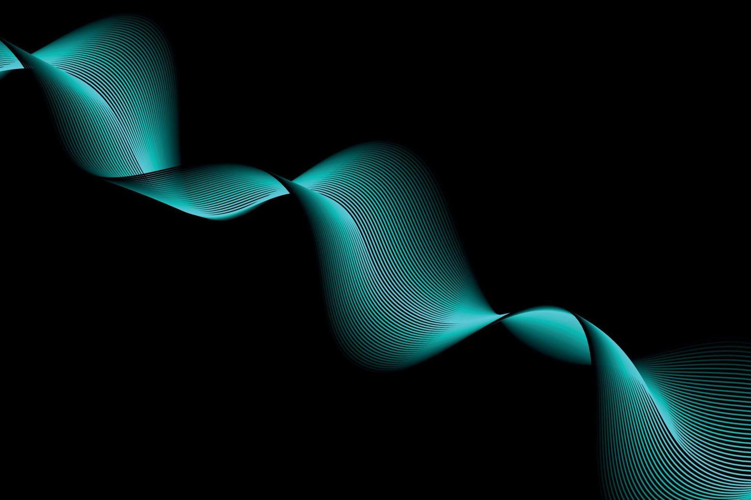 blue light and black lines. wave abstract background, suitable for landing page and computer desktop background. 3d vector