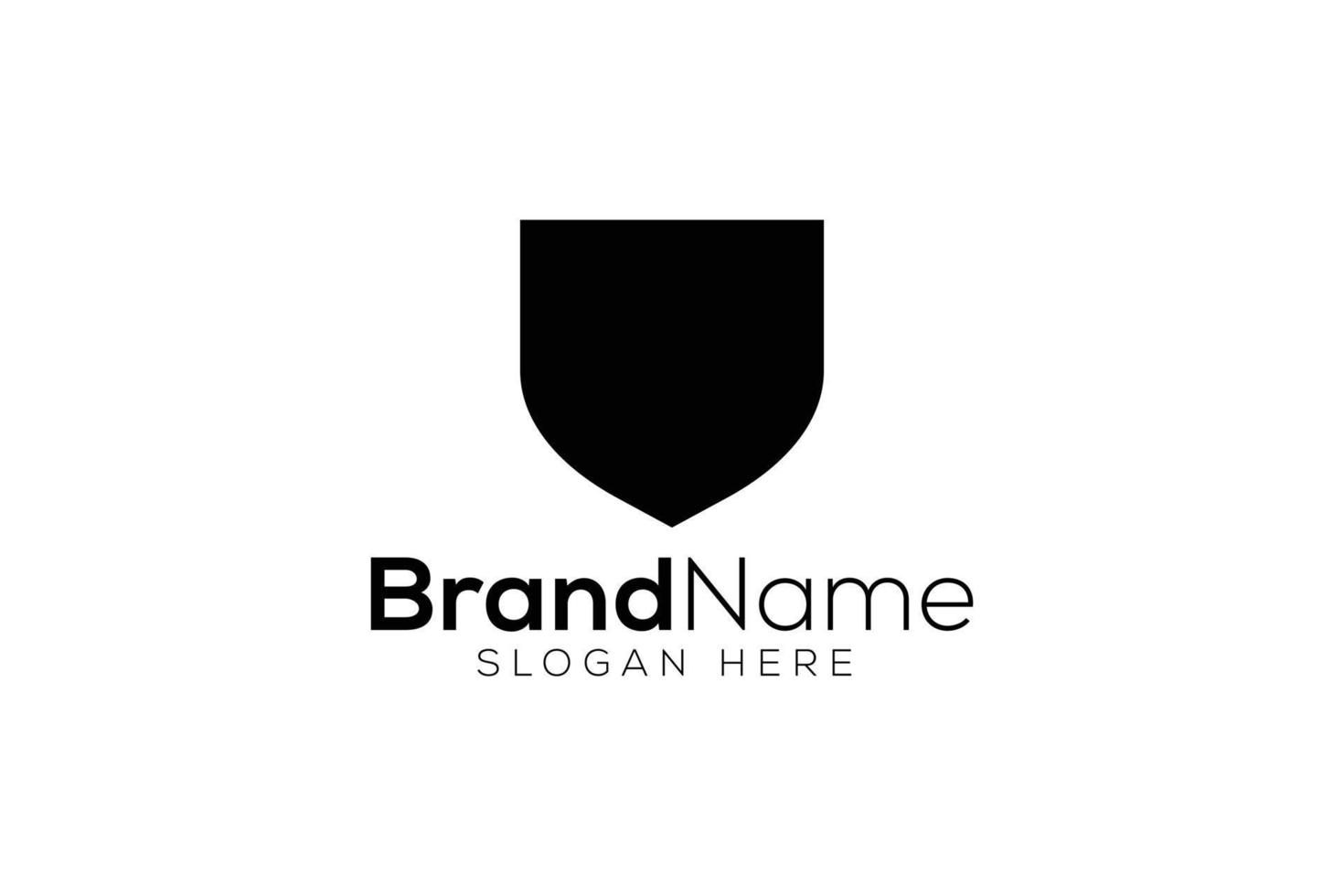 Minimal shield safety icon logo design template vector