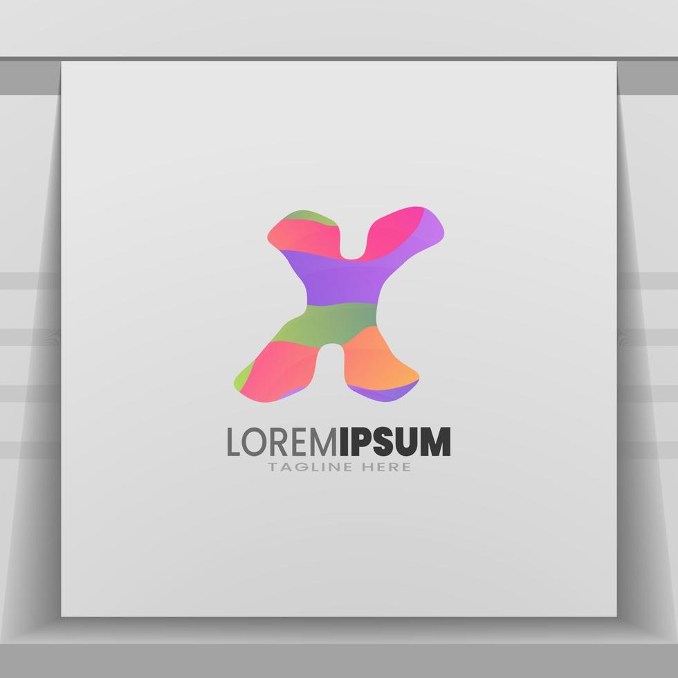 Letter X logo icon design template elements. vector