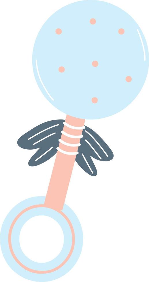 Baby rattle little cutie baby shower illustration vector