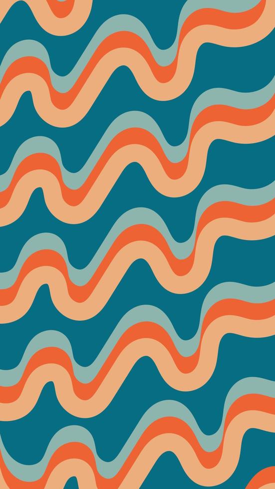 Wavy retro pattern illustration vector