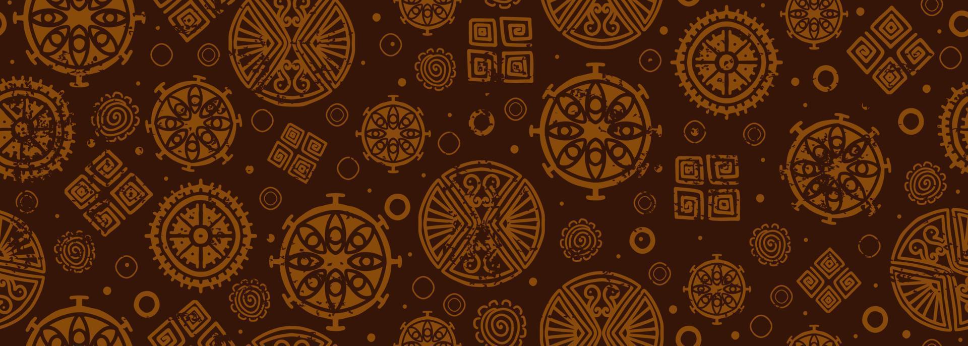 Background pattern with abstract circle ethnic. vector