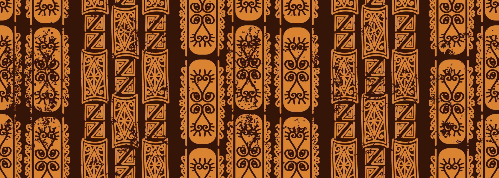 African symbols seamless pattern, Tribal ethnic drawing. vector