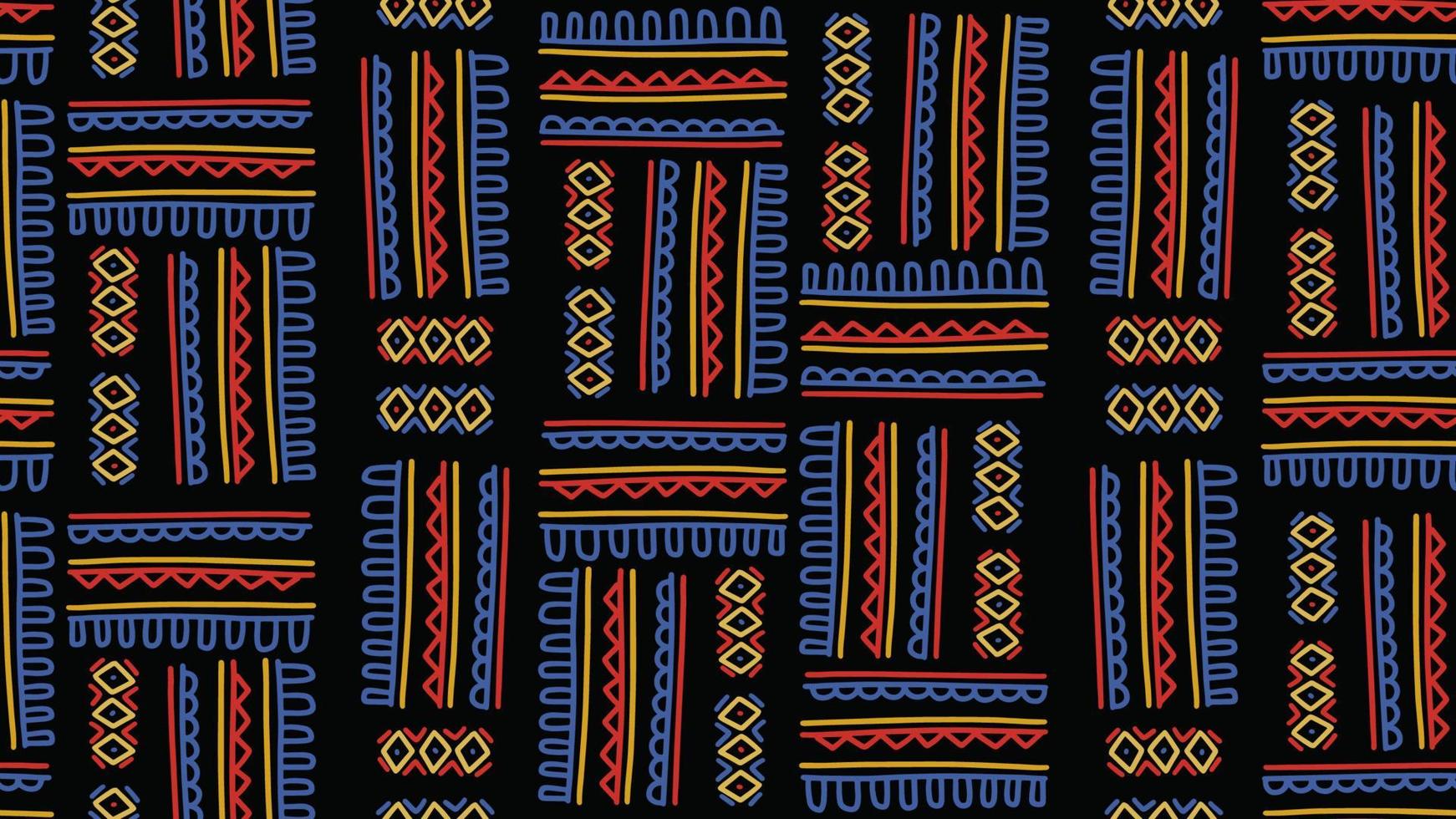 Ethnic seamless pattern geometric. Tribal geometric, hand drawn motif vector