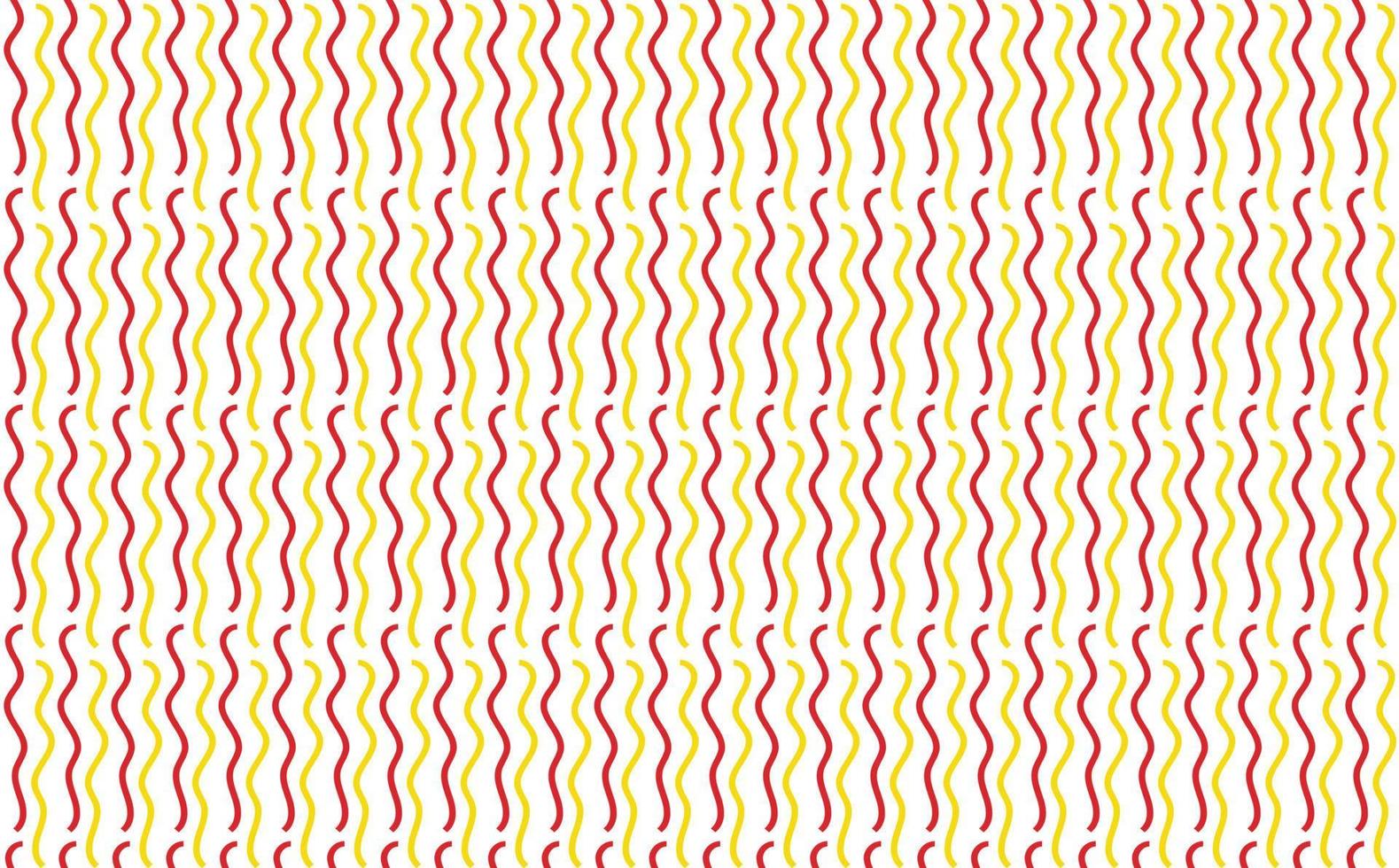 Pattern of red and yellow colored curvy and curly lines vector pattern. Suitable for cover, fabric, brand identity, and wallpaper.