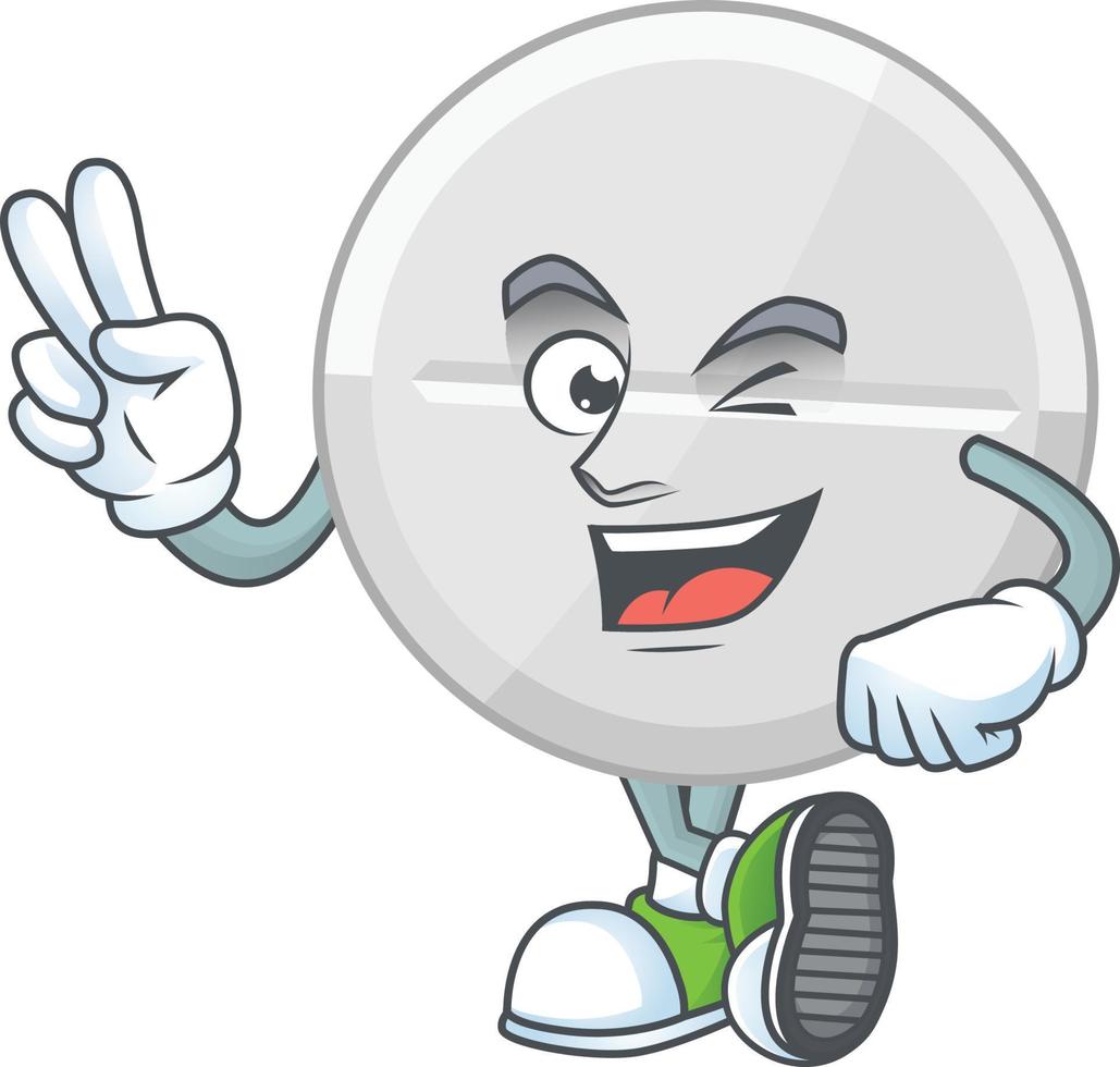 White pills Cartoon character vector