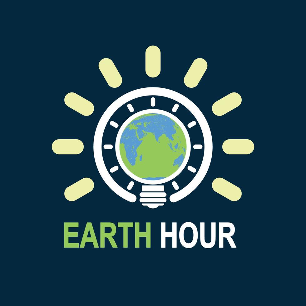 Earth Hour background. vector