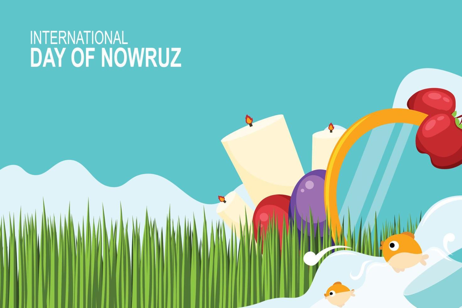 internacional día de nowruz antecedentes. vector