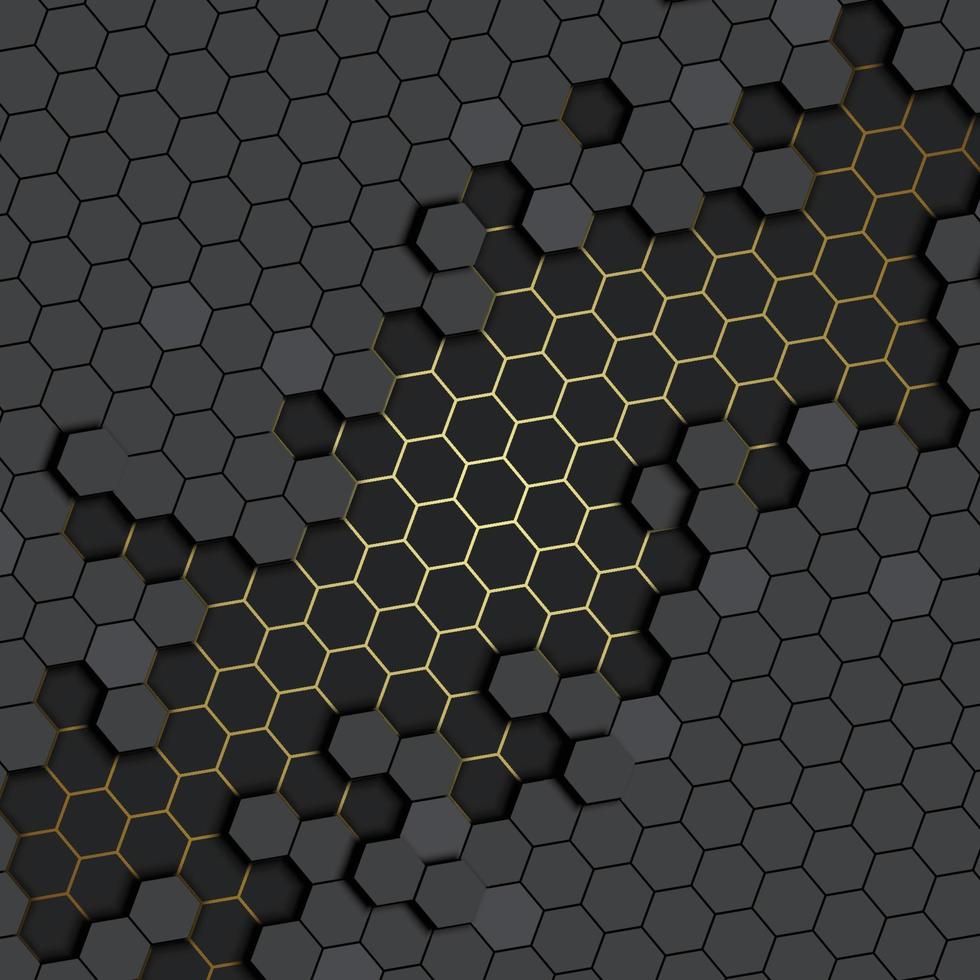 3D abstract honey comb background. vector