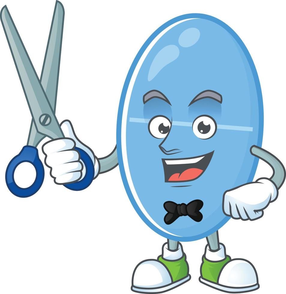 Blue capsule Cartoon character vector