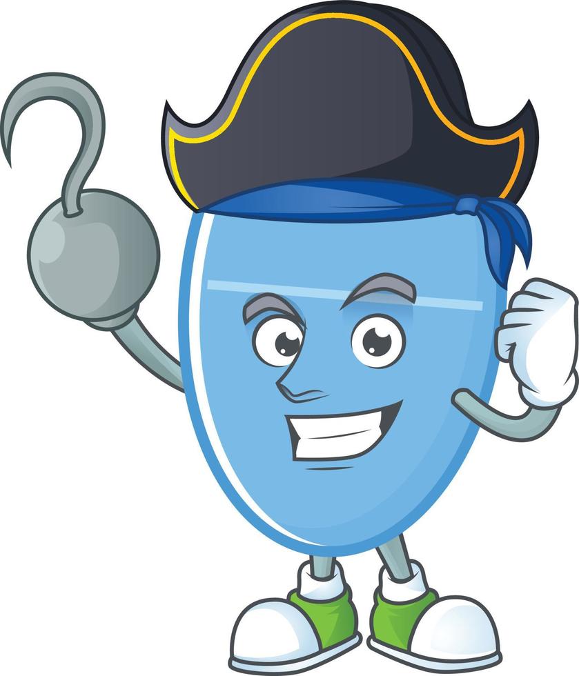 Blue capsule Cartoon character vector