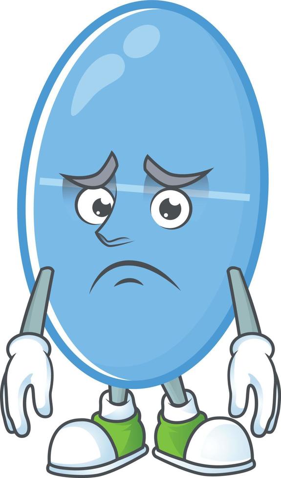 Blue capsule Cartoon character vector