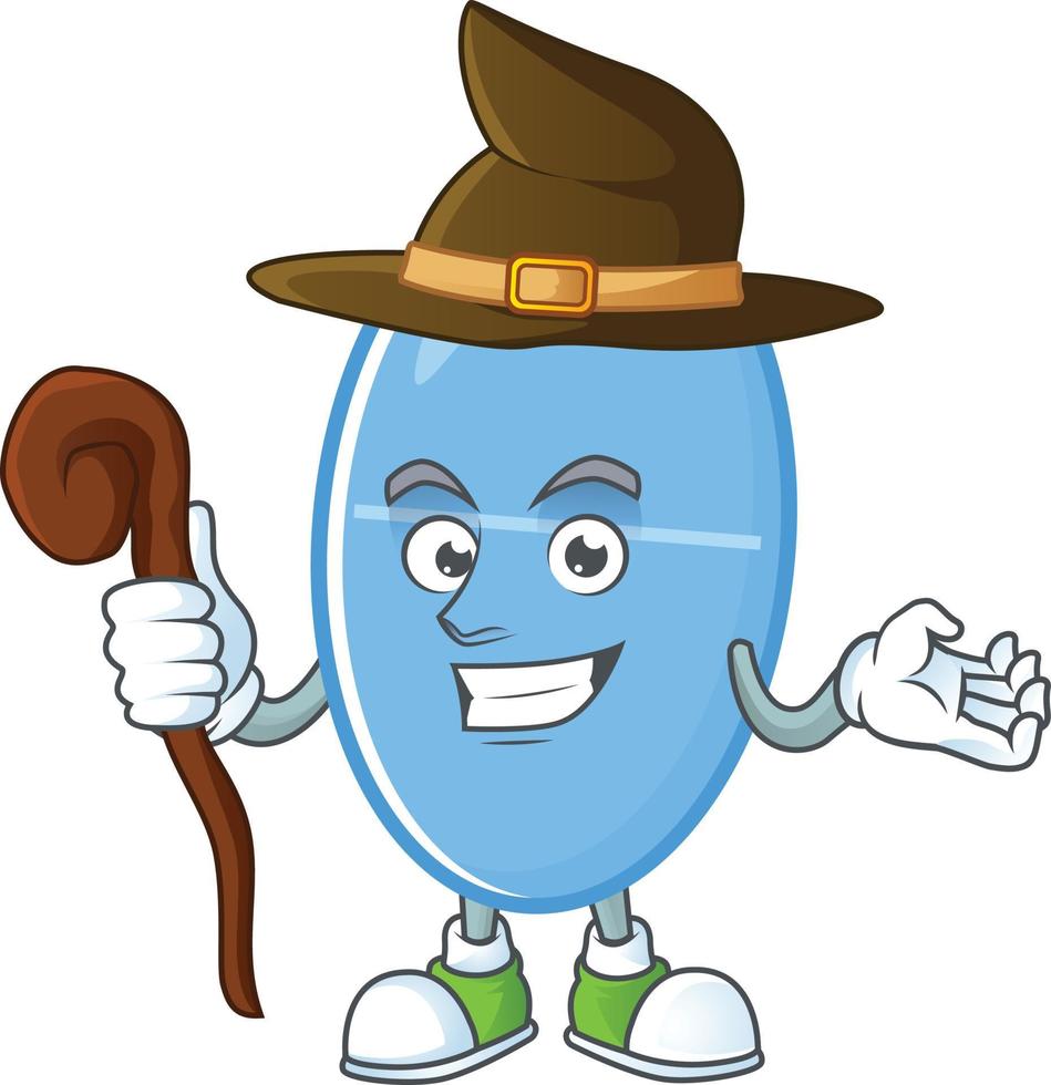 Blue capsule Cartoon character vector