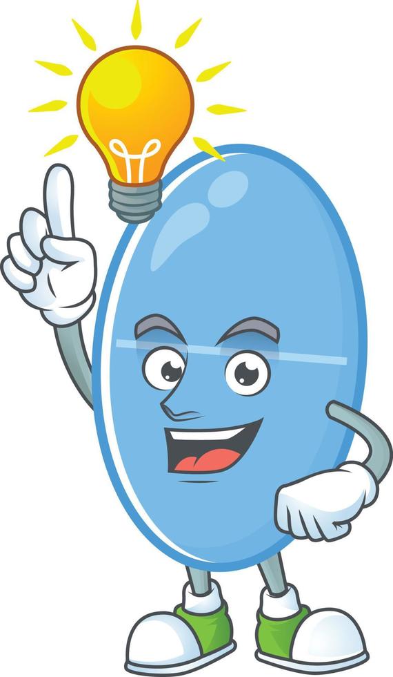 Blue capsule Cartoon character vector